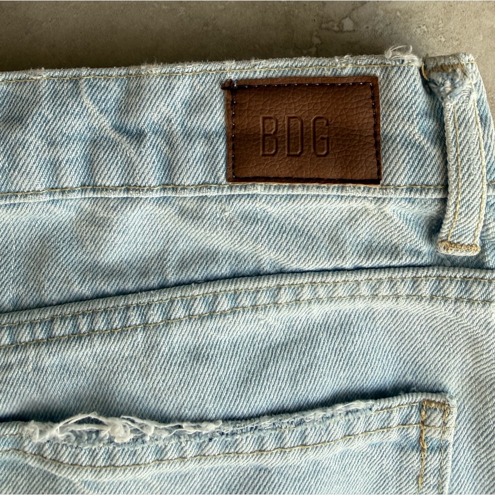 Urban Outfitters BDG Dipped V Flare Jeans in Light Blue Denim